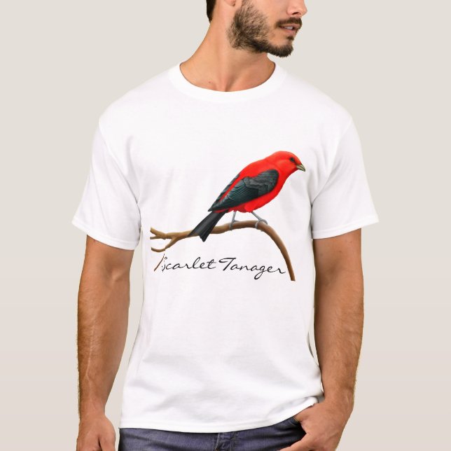 Camiseta masculina adaptable del pájaro del (Anverso)