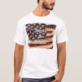 Camiseta masculina americana blanca y patriótica