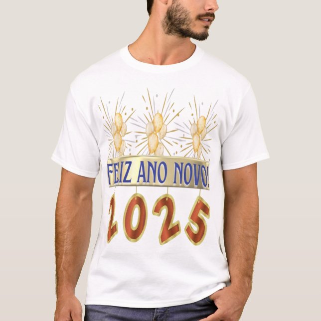 Camiseta Masculina  - ano novo (Anverso)
