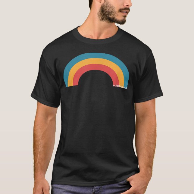 Camiseta masculina arcoíris para papá (para padres (Anverso)