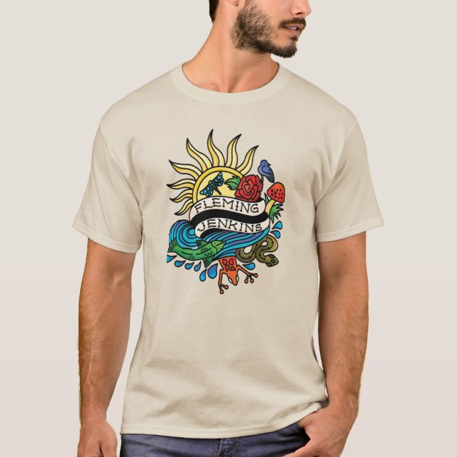 Camiseta masculina, arena (Anverso)