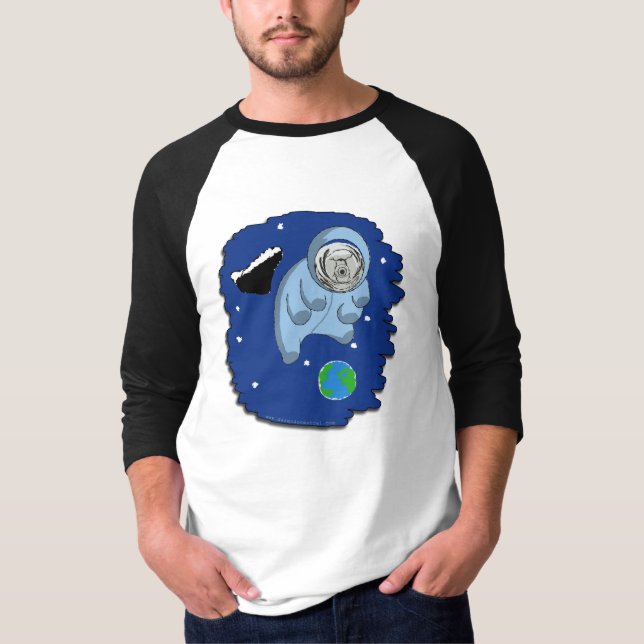 Camiseta masculina astro-tardigrado (Anverso)