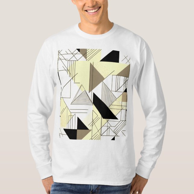 Camiseta Masculina Básica Abstrato 2 Manga Longa (Anverso)