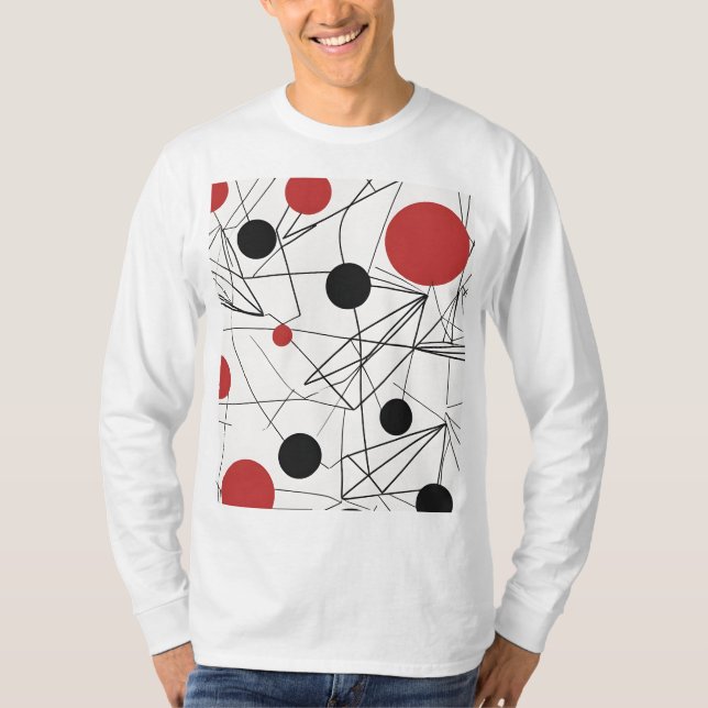 Camiseta Masculina Básica Abstrato 3 Manga Longa (Anverso)