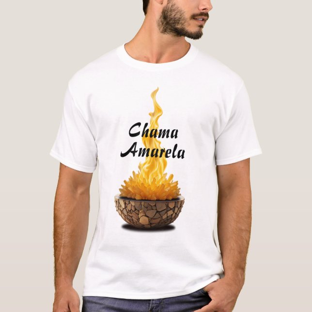 Camiseta Masculina Básica Chama Sagrada-2 (Anverso)