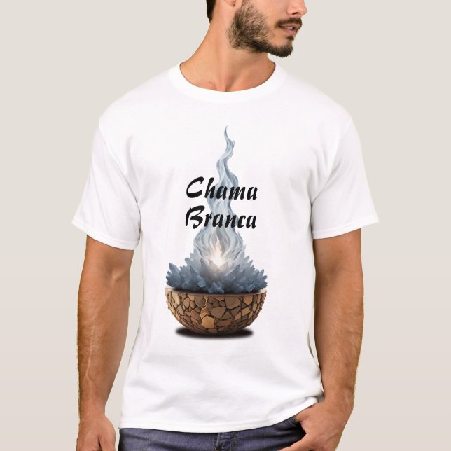 Camiseta Masculina Básica Chama Sagrada-4 (Anverso)