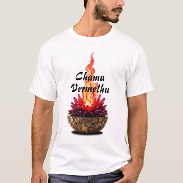 Camiseta Masculina Básica Chama Sagrada-6 (Anverso)