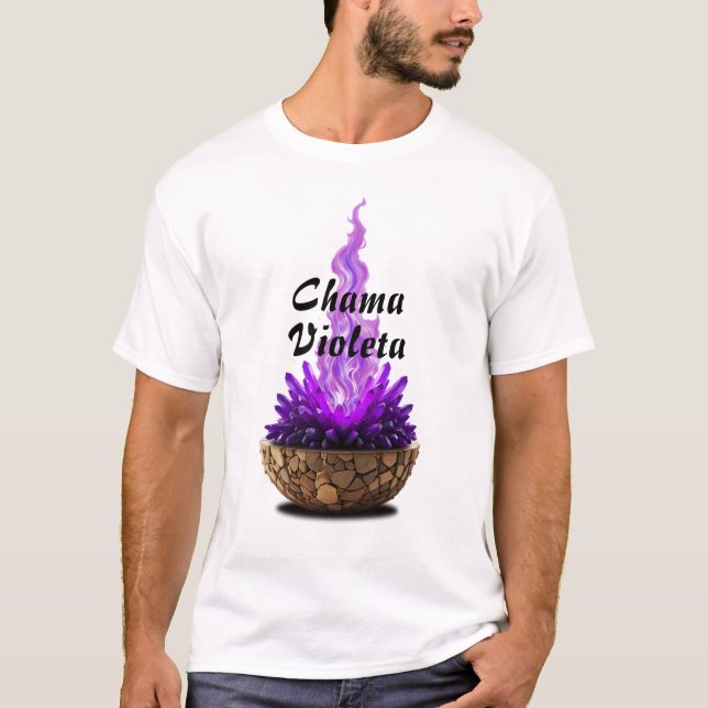 Camiseta Masculina Básica Chama Sagrada-7 (Anverso)