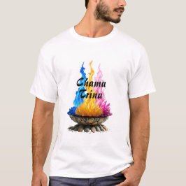 Camiseta Masculina Básica Chama Trina
