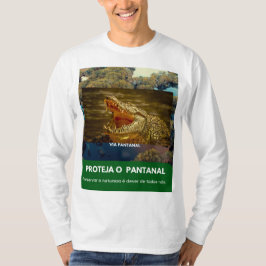 Camiseta Masculina Básica com Mangas Longas Jacaré