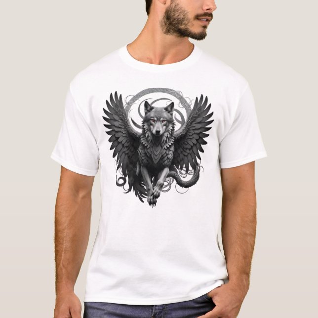 Camiseta Masculina Básica Lobo Águia-2 (Anverso)