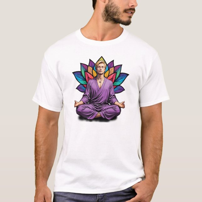 Camiseta Masculina Básica Meditação-3 (Anverso)