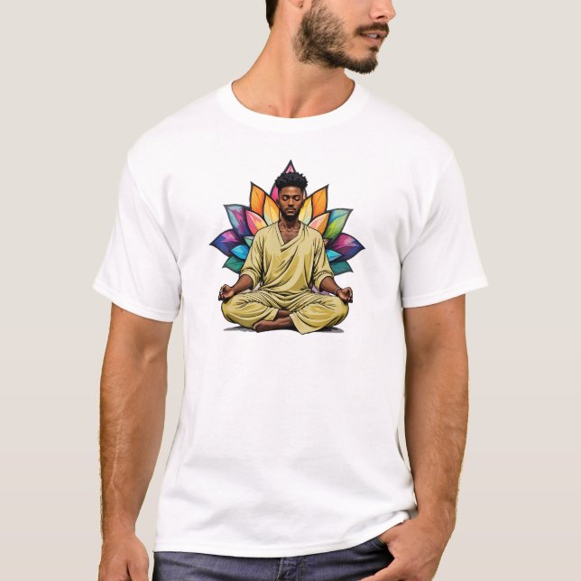 Camiseta Masculina Básica Meditação-5 (Anverso)