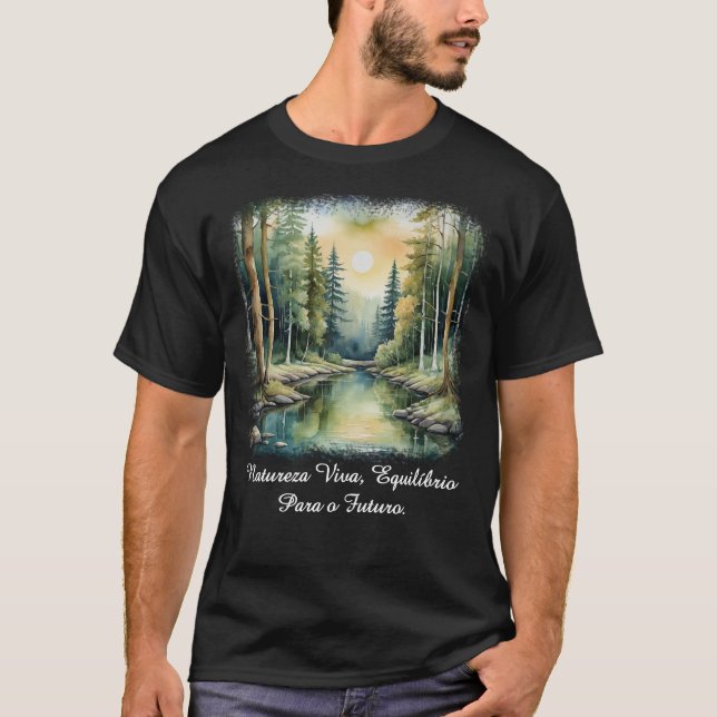 Camiseta Masculina Básica Reflexos da Terra-1 (Anverso)