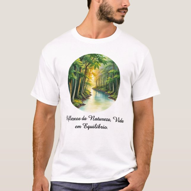 Camiseta Masculina Básica Reflexos da Terra-2 (Anverso)