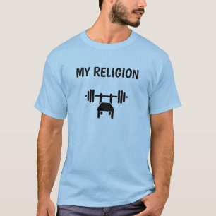 Camiseta masculina   Bench Press es mi religión