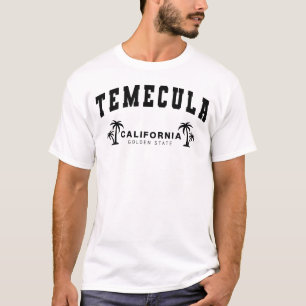 Camiseta masculina blanca Temecula, California, Es