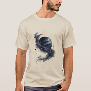 Camiseta masculina Blue Planet Cosmic Swirl Cele