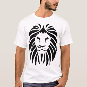 Camiseta masculina Cabeza de León Tribal Majestuos