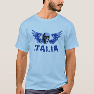 Camiseta masculina Calavera Italiana Azul