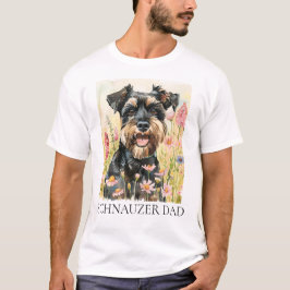 Camiseta masculina - Camisa de papá de Schnauzer p