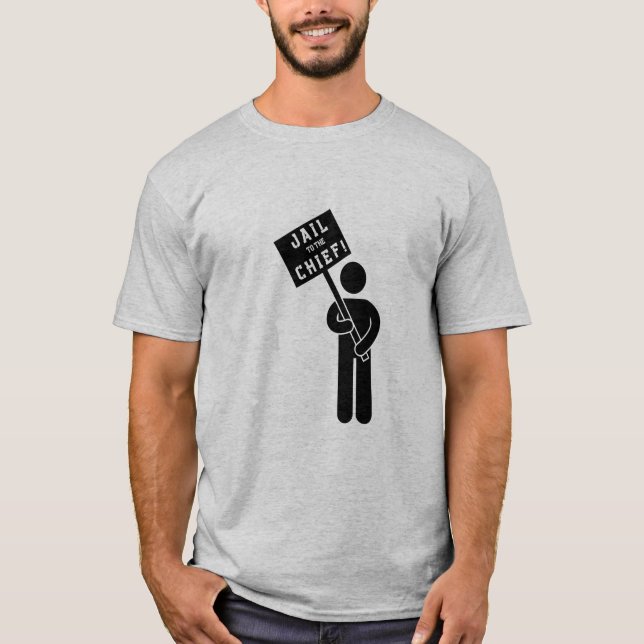 Camiseta masculina "CÁRCEL al JEFE" (Anverso)