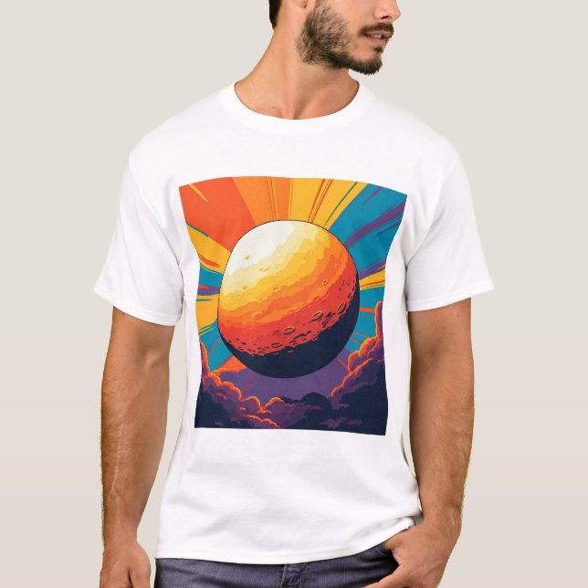 Camiseta masculina Celestial Sunset (Anverso)