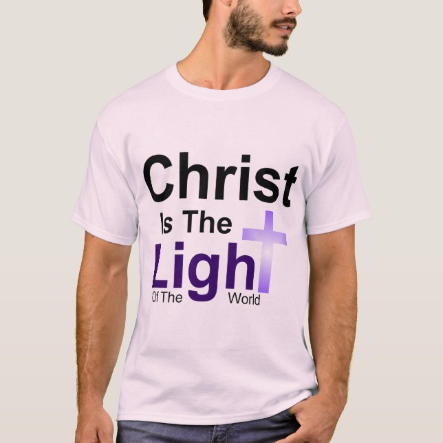 Camiseta masculina Christ Is The Light (Anverso)