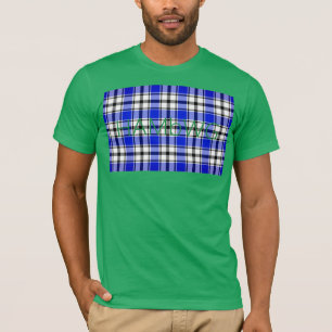 Camiseta masculina con diseño de placa azul. HAMbW