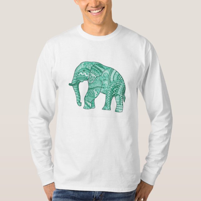 Camiseta masculina con elefante estampado (Anverso)