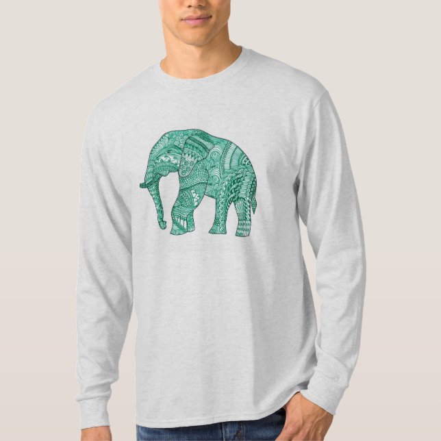 Camiseta masculina con elefante estampado (Anverso)
