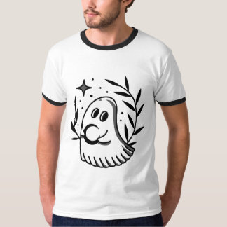 Camiseta masculina con logotipo completo negro y g