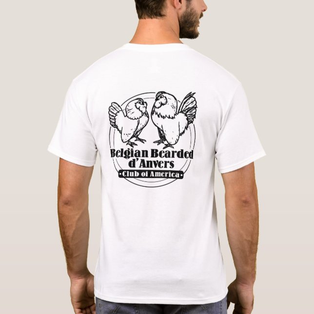 Camiseta masculina con logotipo negro y blanco (Reverso)