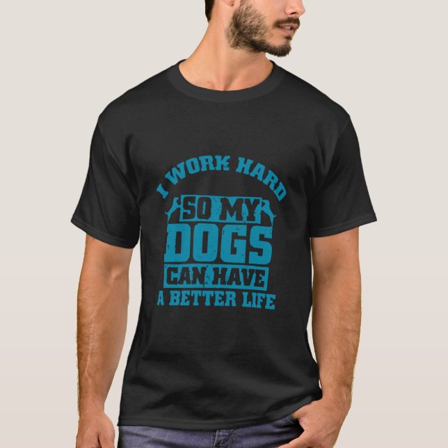Camiseta masculina con temática de perro (Anverso)