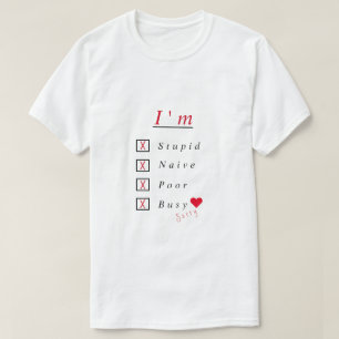 Camiseta masculina con texto atractivo