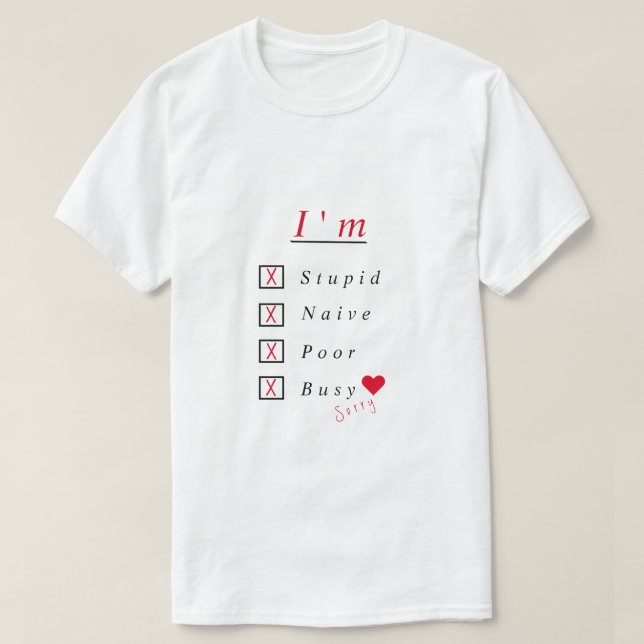 Camiseta masculina con texto atractivo (Diseño del anverso)