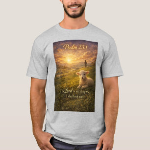 Camiseta masculina cristiana cordero Salmo 23:1