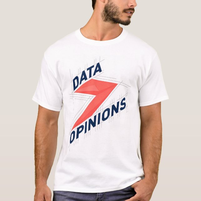 Camiseta masculina DATA > OPINIONES | Geek Tee (Anverso)