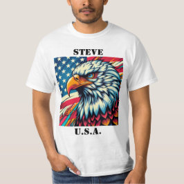 Camiseta masculina de águila calva americana