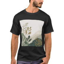 Camiseta masculina de arte de naturaleza minimalis