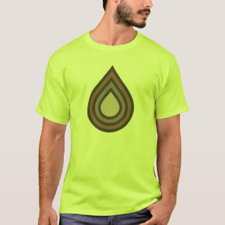 Camiseta masculina de arte en capas