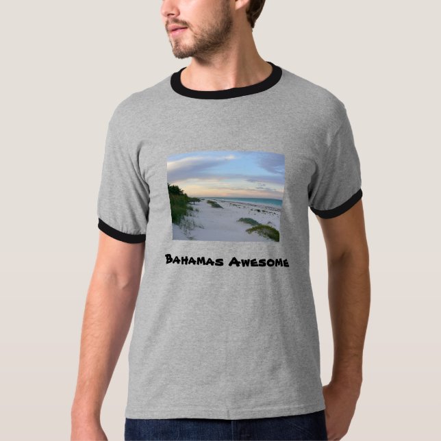 Camiseta masculina de Bahamas Beach (Anverso)