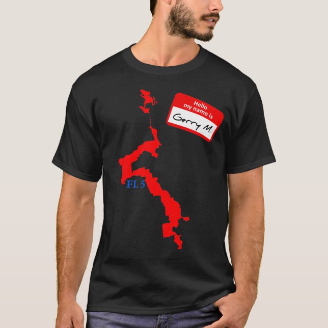 Camiseta masculina de barrendilla en el distrito 5 (Anverso)