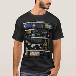 Camiseta masculina de calendario cósmico