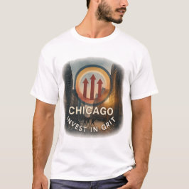 Camiseta masculina de Chicago | Urban Grit Calm Te