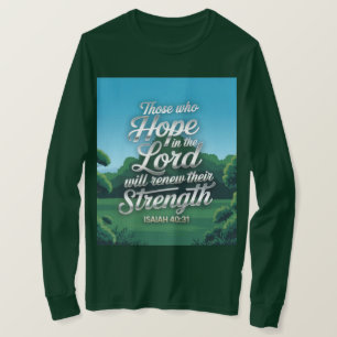 Camiseta masculina de cita bíblica de Isaías