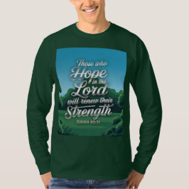 Camiseta masculina de cita bíblica de Isaías