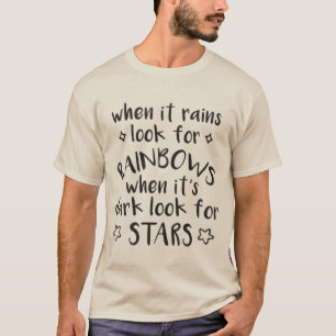 Camiseta masculina de cita inspiradora - Arcoíris