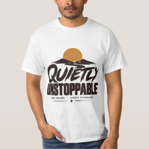 Camiseta masculina de cita motivacional silenciosa
