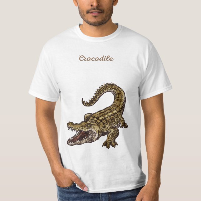 Camiseta masculina de cocodrilo (Anverso)